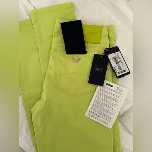 Armani Jeans Women's Bright Lime Jeans